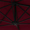 vidaXL - Wandparasol - met - metalen - paal - 300 - cm - bordeauxrood