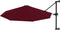 vidaXL - Wandparasol - met - metalen - paal - 300 - cm - bordeauxrood