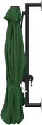 vidaXL - Wandparasol - met - metalen - paal - 300 - cm - groen