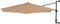 vidaXL - Wandparasol - met - metalen - paal - 300 - cm - taupe