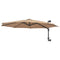 vidaXL - Wandparasol - met - metalen - paal - 300 - cm - taupe