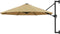 vidaXL - Wandparasol - met - metalen - paal - 300 - cm - taupe