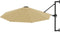 vidaXL - Wandparasol - met - metalen - paal - 300 - cm - taupe