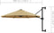 vidaXL - Wandparasol - met - metalen - paal - 300 - cm - taupe