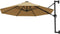 vidaXL - Wandparasol - met - metalen - paal - 300 - cm - taupe