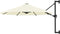 vidaXL - Wandparasol - met - metalen - paal - 300 - cm - zandkleurig