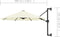 vidaXL - Wandparasol - met - metalen - paal - 300 - cm - zandkleurig