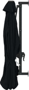 vidaXL - Wandparasol - met - metalen - paal - 300 - cm - zwart