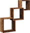 vidaXL - Wandplanken - kubus - 68x15x68 - cm - bewerkt - hout - oud - houtkleurig