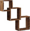 vidaXL - Wandplanken - kubus - 68x15x68 - cm - bewerkt - hout - oud - houtkleurig