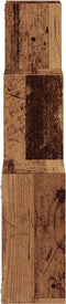 vidaXL - Wandplanken - kubus - 68x15x68 - cm - bewerkt - hout - oud - houtkleurig