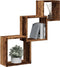 vidaXL - Wandplanken - kubus - 68x15x68 - cm - bewerkt - hout - oud - houtkleurig