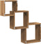 vidaXL - Wandplanken - kubus - 68x15x68cm - bewerkt - hout - artisanaal - eikenkleur