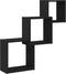 vidaXL - Wandplanken - kubus - 68x15x68cm - bewerkt - hout - zwart - eikenkleur