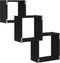 vidaXL - Wandplanken - kubus - 68x15x68cm - bewerkt - hout - zwart - eikenkleur