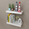 vidaXL - Wandplanken - MDF - zwevend - voor - boeken/dvd - wit - 2 - st