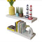 vidaXL - Wandplanken - MDF - zwevend - voor - boeken/dvd - wit - 2 - st