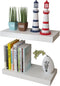 vidaXL - Wandplanken - MDF - zwevend - voor - boeken/dvd - wit - 2 - st