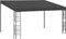 vidaXL - Wandprieel - 3x4 - m - stof - antracietkleurig