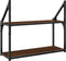 vidaXL - Wandrek - 2-laags - 60x21x51 - cm - bewerkt - hout - bruin - eikenkleur