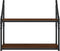 vidaXL - Wandrek - 2-laags - 60x21x51 - cm - bewerkt - hout - bruin - eikenkleur