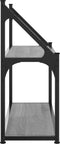 vidaXL - Wandrek - 2-laags - 60x21x51 - cm - bewerkt - hout - grijs - sonoma