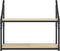 vidaXL - Wandrek - 2-laags - 60x21x51 - cm - bewerkt - hout - sonoma - eikenkleurig