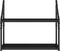 vidaXL - Wandrek - 2-laags - 60x21x51 - cm - bewerkt - hout - zwart