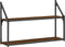 vidaXL - Wandrek - 2-laags - 80x21x51 - cm - bewerkt - hout - bruin - eikenkleur