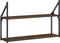 vidaXL - Wandrek - 2-laags - 80x21x51 - cm - bewerkt - hout - bruin - eikenkleur