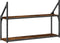 vidaXL - Wandrek - 2-laags - 80x21x51 - cm - bewerkt - hout - gerookt - eikenkleurig