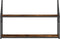 vidaXL - Wandrek - 2-laags - 80x21x51 - cm - bewerkt - hout - gerookt - eikenkleurig