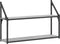 vidaXL - Wandrek - 2-laags - 80x21x51 - cm - bewerkt - hout - grijs - sonoma - eiken