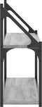 vidaXL - Wandrek - 2-laags - 80x21x51 - cm - bewerkt - hout - grijs - sonoma - eiken
