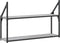 vidaXL - Wandrek - 2-laags - 80x21x51 - cm - bewerkt - hout - grijs - sonoma - eiken