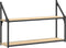 vidaXL - Wandrek - 2-laags - 80x21x51 - cm - bewerkt - hout - sonoma - eikenkleurig