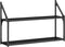 vidaXL - Wandrek - 2-laags - 80x21x51 - cm - bewerkt - hout - zwart