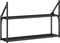 vidaXL - Wandrek - 2-laags - 80x21x51 - cm - bewerkt - hout - zwart