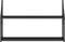 vidaXL - Wandrek - 2-laags - 80x21x51 - cm - bewerkt - hout - zwart