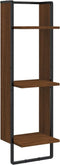 vidaXL - Wandrek - 3-laags - 30x25x100 - cm - bewerkt - hout - bruin - eikenkleur