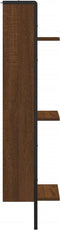 vidaXL - Wandrek - 3-laags - 30x25x100 - cm - bewerkt - hout - bruin - eikenkleur