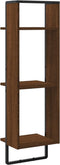 vidaXL - Wandrek - 3-laags - 30x25x100 - cm - bewerkt - hout - bruin - eikenkleur