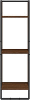 vidaXL - Wandrek - 3-laags - 30x25x100 - cm - bewerkt - hout - bruin - eikenkleur