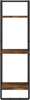 vidaXL - Wandrek - 3-laags - 30x25x100 - cm - bewerkt - hout - gerookt - eikenkleurig