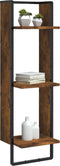 vidaXL - Wandrek - 3-laags - 30x25x100 - cm - bewerkt - hout - gerookt - eikenkleurig