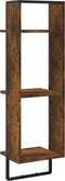 vidaXL - Wandrek - 3-laags - 30x25x100 - cm - bewerkt - hout - gerookt - eikenkleurig