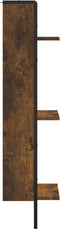 vidaXL - Wandrek - 3-laags - 30x25x100 - cm - bewerkt - hout - gerookt - eikenkleurig