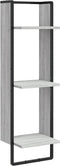 vidaXL - Wandrek - 3-laags - 30x25x100 - cm - bewerkt - hout - grijs - sonoma - eiken
