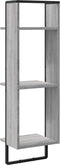 vidaXL - Wandrek - 3-laags - 30x25x100 - cm - bewerkt - hout - grijs - sonoma - eiken