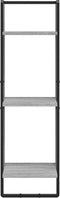 vidaXL - Wandrek - 3-laags - 30x25x100 - cm - bewerkt - hout - grijs - sonoma - eiken